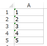 Convert Text to Numbers in Excel - Green Triangle